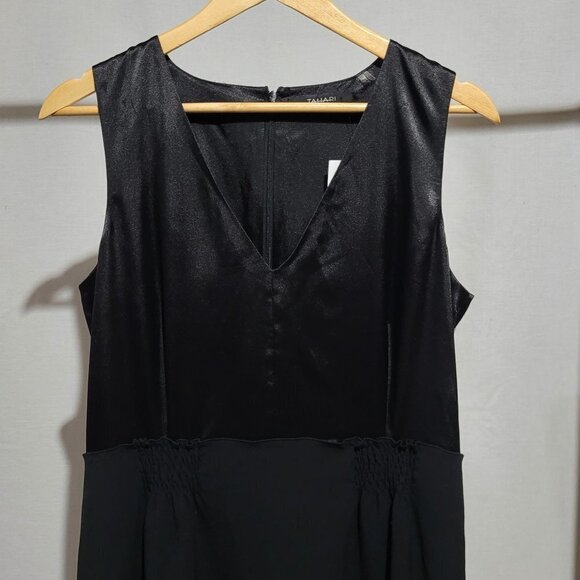 Tahari dress Jayden sleeveless satiny LBD little black dress evening formal new - Picture 6 of 16